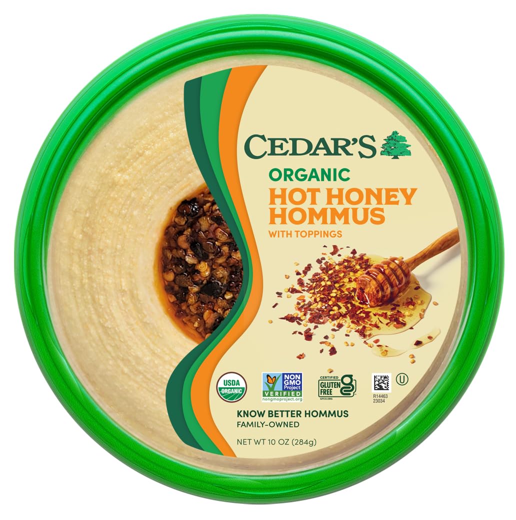 Cedars Topped Organic Hot Honey Hommus