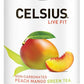 CELSIUS Peach Mango Green Tea Energy Drink, 12 Fl Oz, Pack of 24, Clear, Model FGSS6405