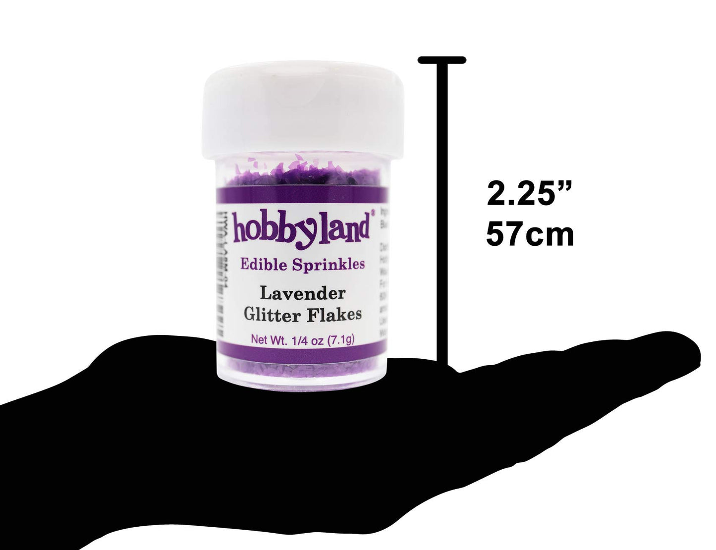 Hobbyland Edible Glittery Flakes (Lavender Purple Glitter Flakes, 1/4 oz)