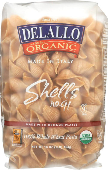 De Lallo Organic Whole Wheat Shells (16X16Oz)