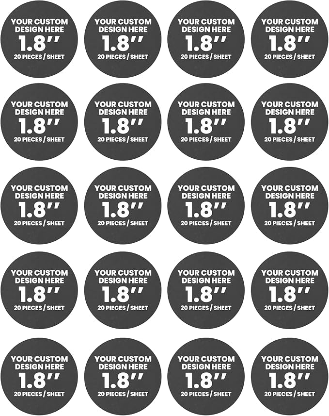 EPOC-PRINT Custom Edible Image Toppers, Frosting Sheet, 1.8 Cupcake, Multi, 20 Pieces per Sheet
