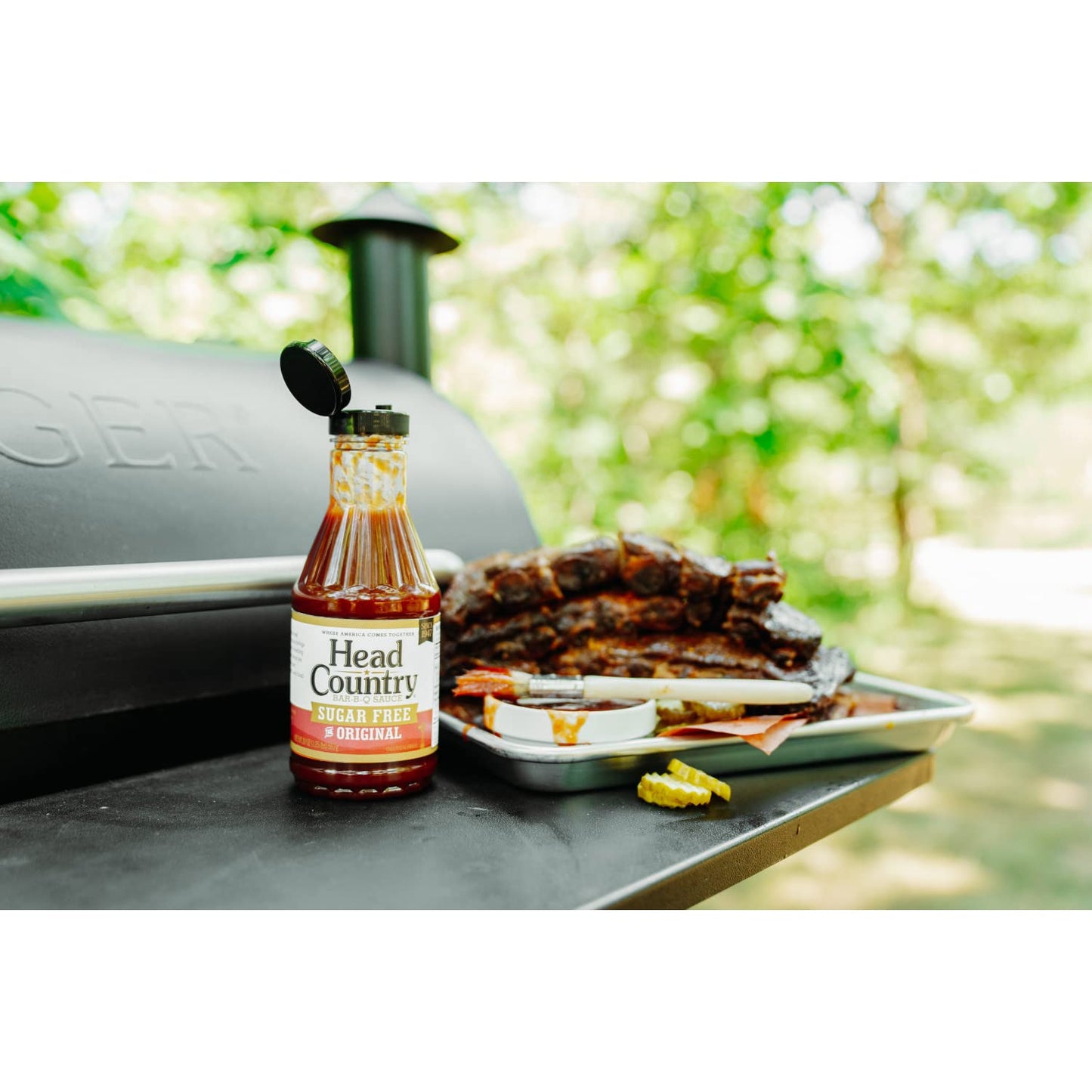 Head Country Bar-B-Q Sauce, Gluten Free, Sugar Free, 17.5 Ounce, Original Flavor