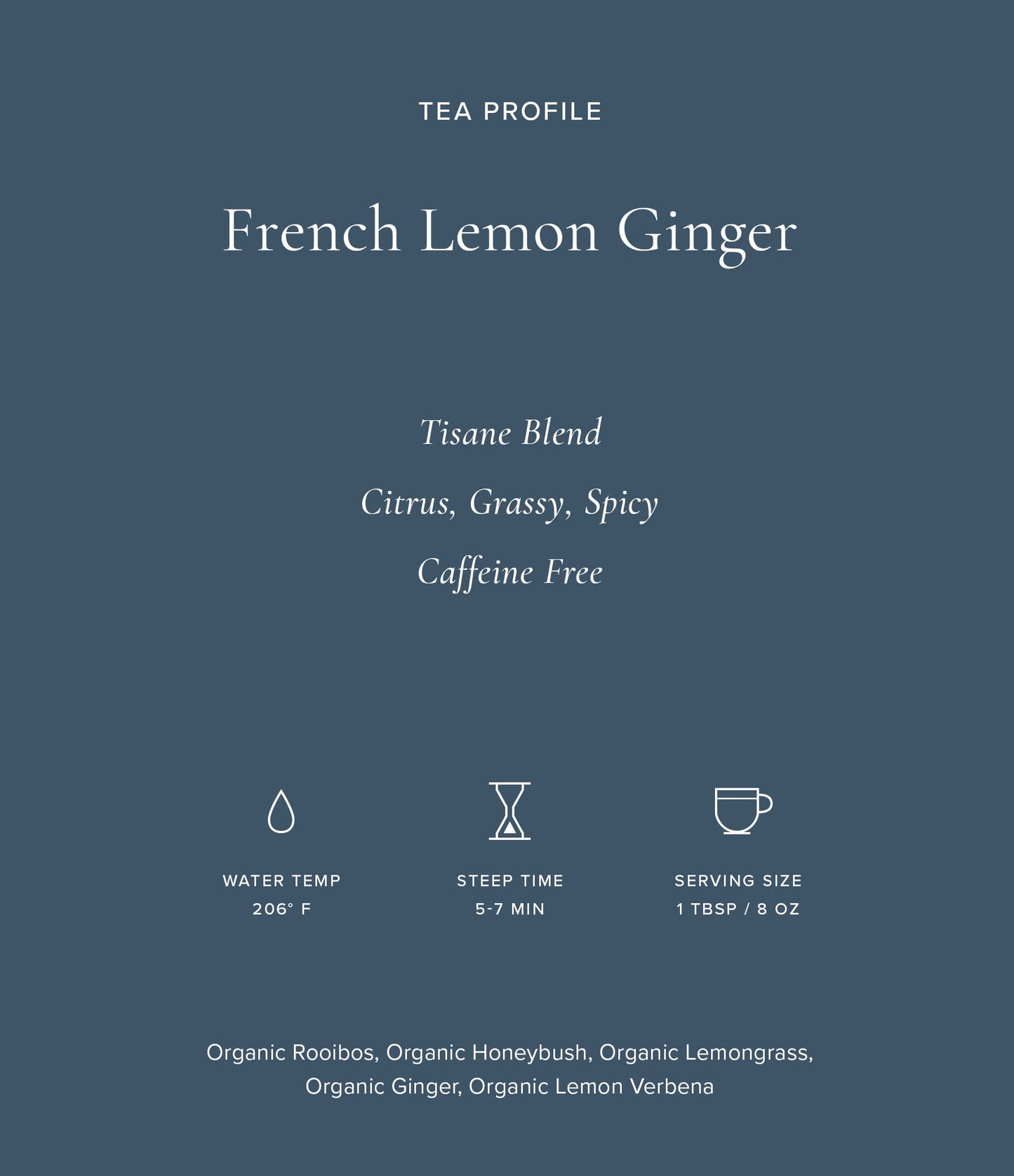 Art of Tea Organic French Lemon Ginger Herbal Tea Tin, 1.5oz Loose Leaf