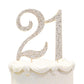 Hatcher Lee Bling Crystal 21 Birthday Cake Topper - Best Keepsake | 21St Party Decorations Gold