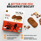 Olyra Hazelnut Cocoa Sandwich Breakfast Biscuits, Healthy Snacks for Adults and Kids, Low Sugar, High Fiber, Organic Vegan Cooki
