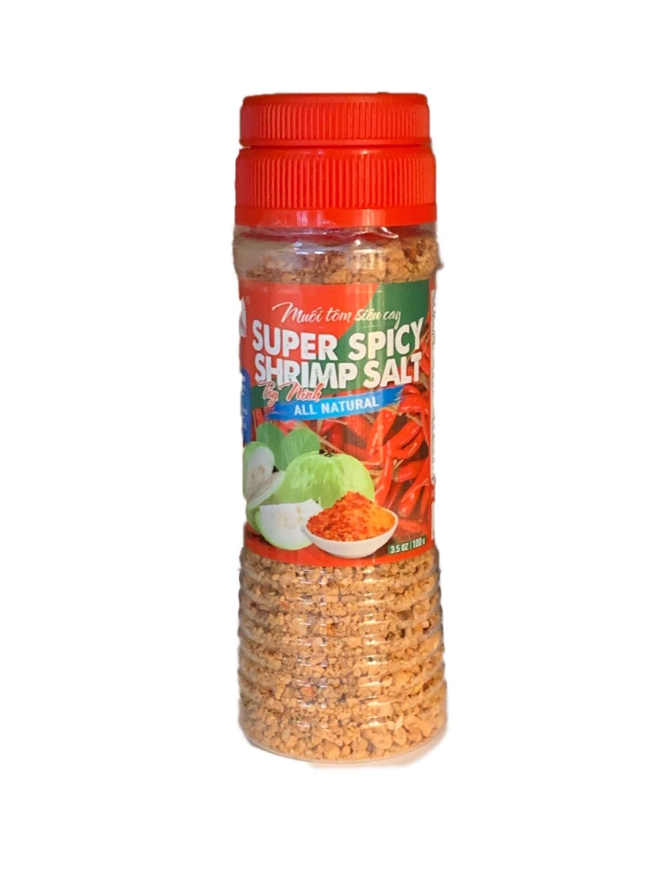 2 Packs - Super Spicy Shrimp Salt All Natural - Muoi Tom Tay Ninh Sieu Cay - 3.5 Oz