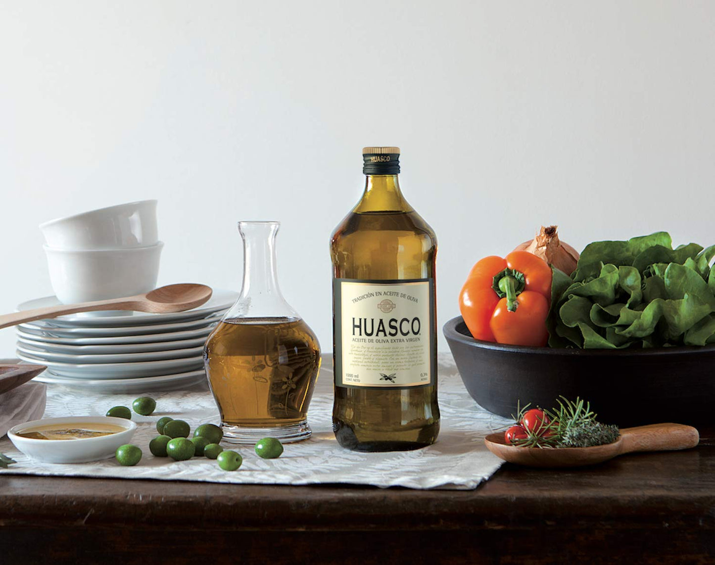 Extra Virgin Olive Oil By Huasco |First Cold Press - From Chile, 33.8 Fl Oz (1000 Ml)