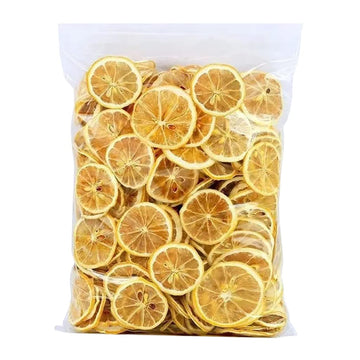 Mkostlich Dried Lemon Slices Bulk, Natural Dehydrated Lemon Slices for Cocktails Garnish/Tea/Baking, Sour Sweet and Refreshing C