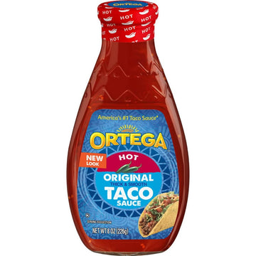 Ortega Taco Sauce Original Thick & Smooth Hot 8 Oz. Pack Of 3.