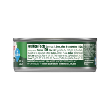 Chicken Of The Sea Chunk Light Tuna In Water, Wild Caught Tuna, 5-Ounce Can (Pack Of 48)