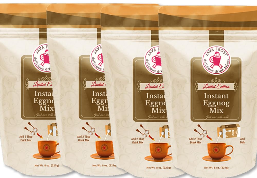 Instant Eggnog Drink Mix, 8 oz Bag (4 Pack)