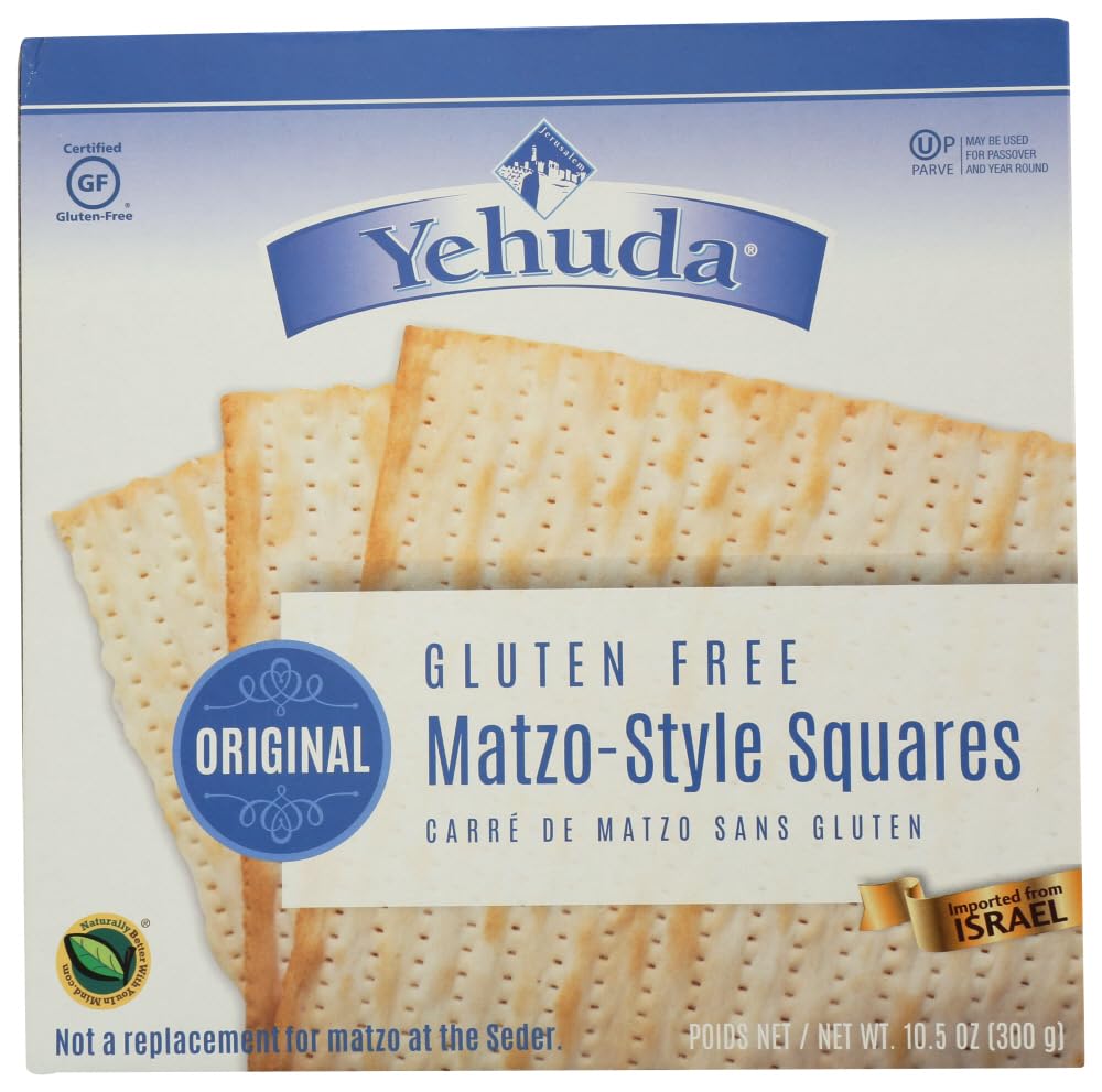 Yehuda Gluten-Free Matzo Squares, Original, 10.5 Ounce [6 Pack]