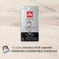 Illy Espresso Compatible compact pieces - Forte Extra Bold Roast - 10 Count - For Nespresso Coffee Machines