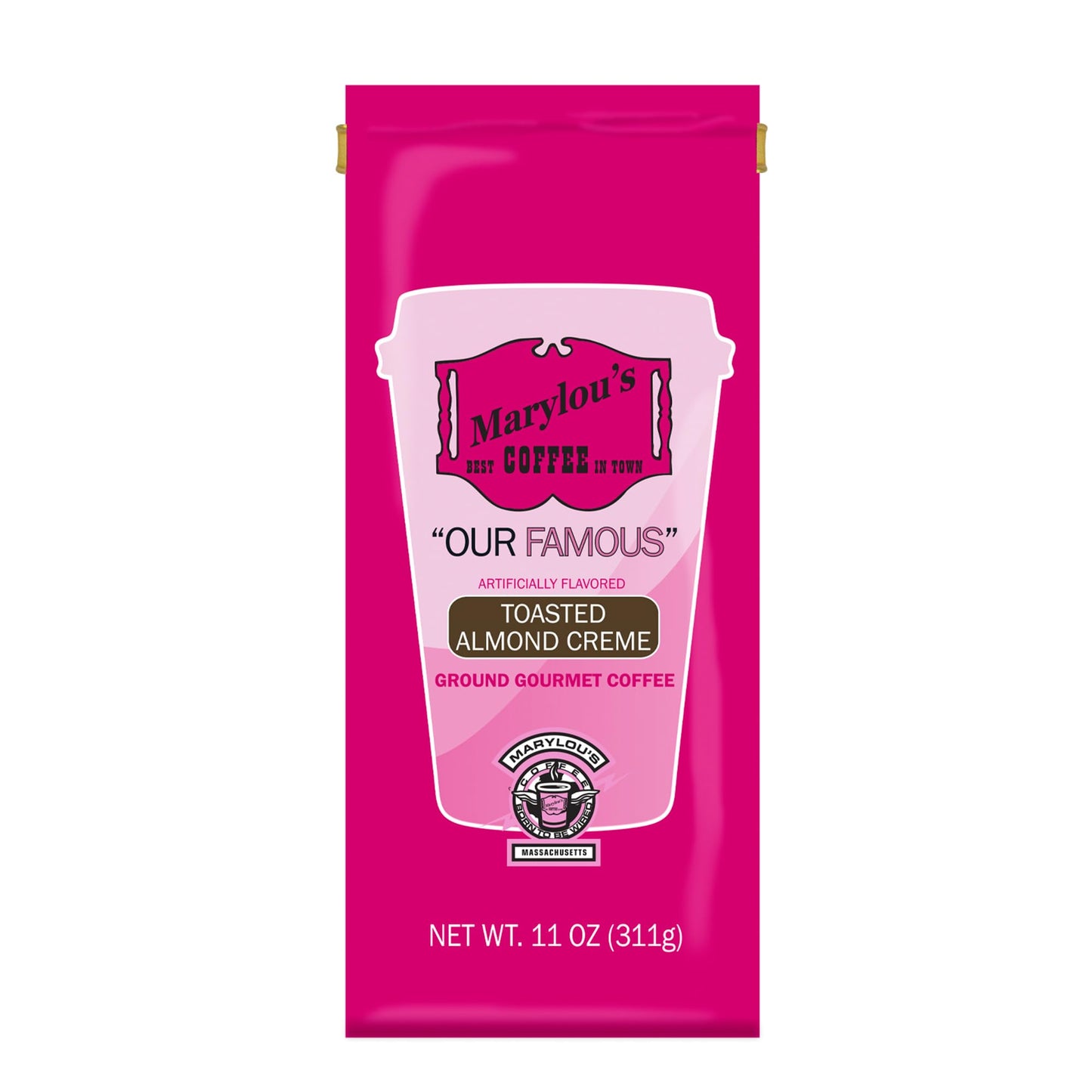Marylous Coffee Toasted Almond Creme Flavored Ground Coffee 11 oz