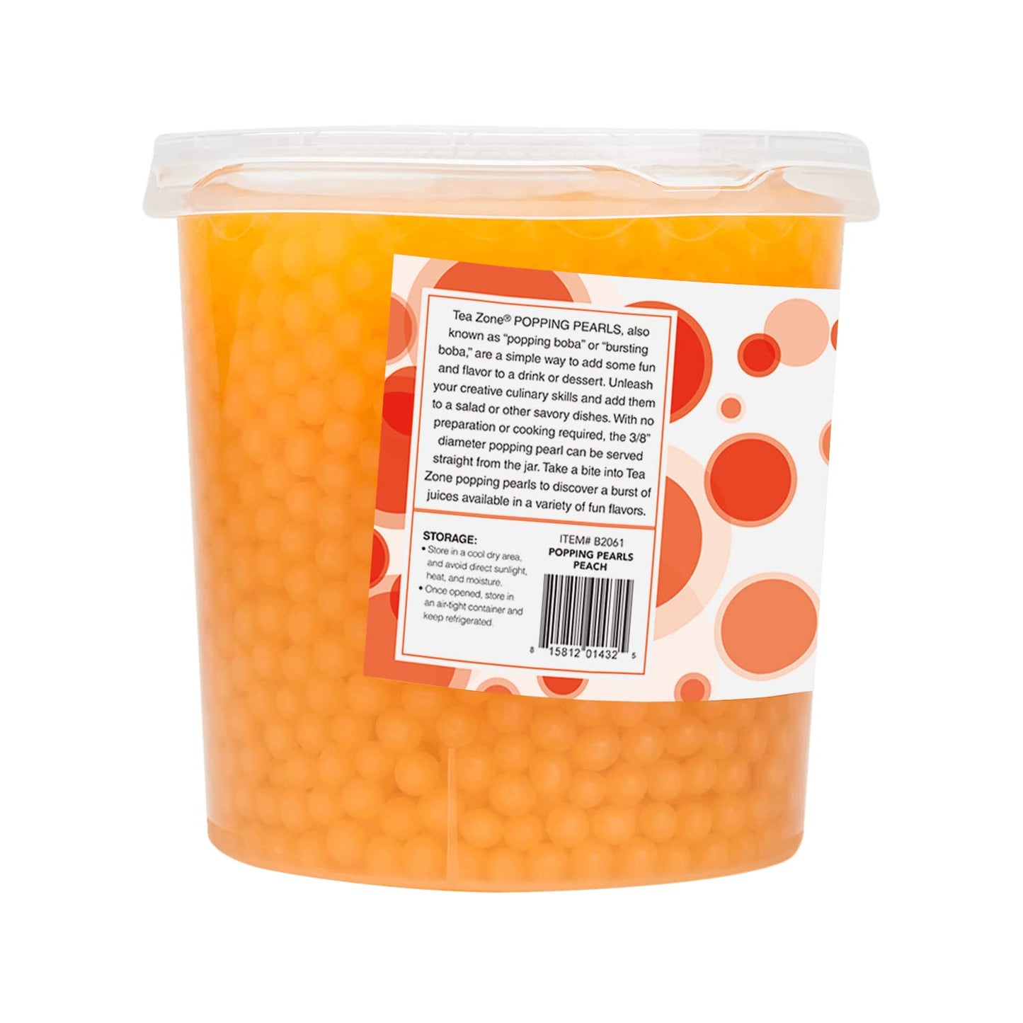 Tea Zone 7 Lbs Peach Popping Pearls