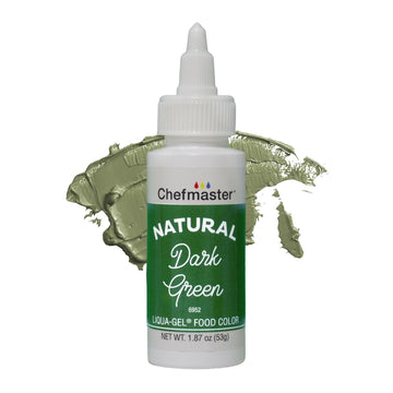 Plant-Based Natural Liqua-Gel Food Coloring By Chefmaster  No Artificial Dyes  Gel Color For Icing  Frosting  Fondant  & Decorating  Quality Crafted In California Usa (Dark Green)