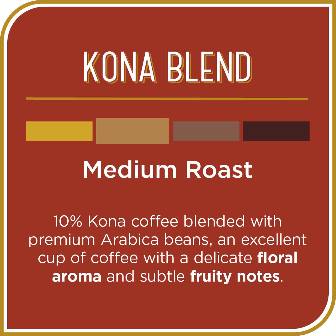 Don Franciscos Kona Blend Medium Roast Ground Coffee, 10% Kona, 10 oz Bag