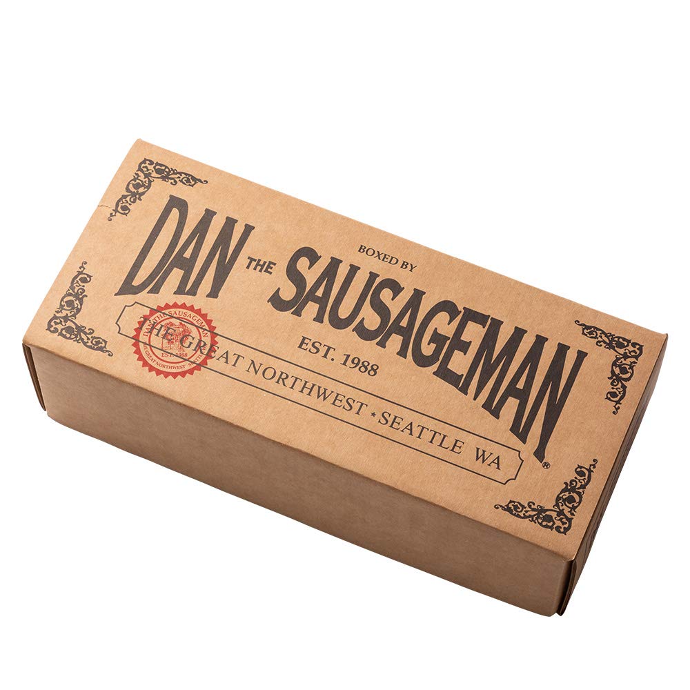 Dan the Sausageman Gourmet Meat & Cheese Gift Box – 8-Piece Set with Summer Sausages, Salmon,  ers, and Mustard