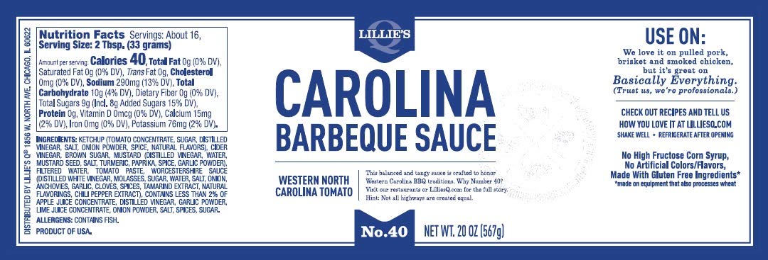 Lillie'S Q Barbeque Sauce, 3 Pack, Carolina