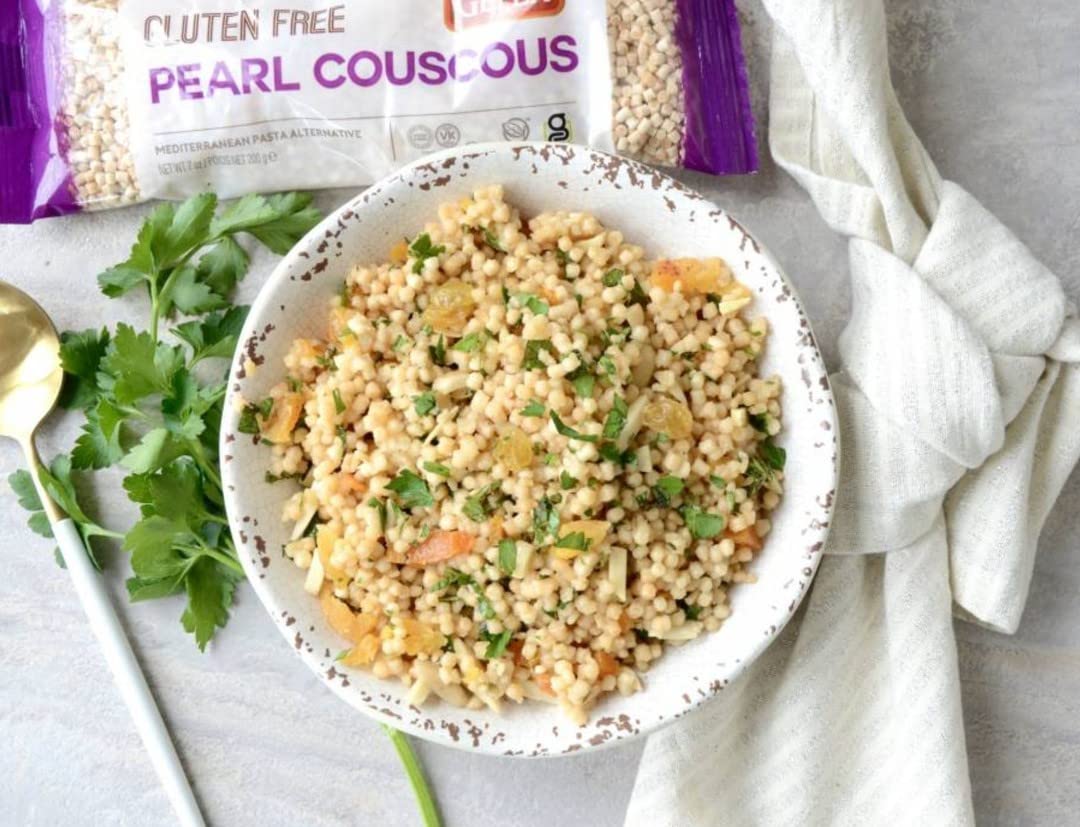 Gefen Gluten Free Israeli Pearl Couscous, 7oz (3 Pack) - Natural, Grain Free, Soy Free, Kosher (Including Passover)