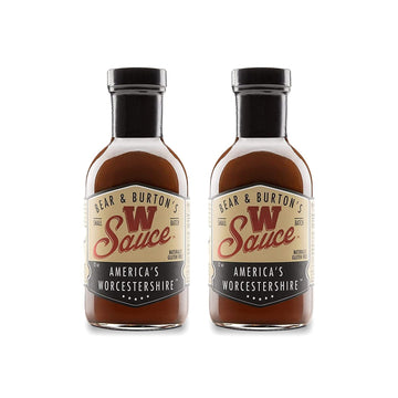 Bear And Burtons W Sauce | Distinctive Worcestershire Sauce Blend | Perfect For Steaks, Dressings & Marinades | 12 Oz - Pack Of