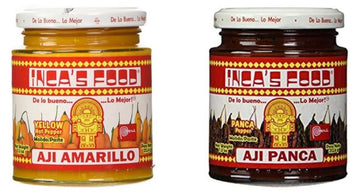 Inca's Food Mixed Sampler - Aji Amarillo, Aji Panca 7.5 OZ (2 Jars)