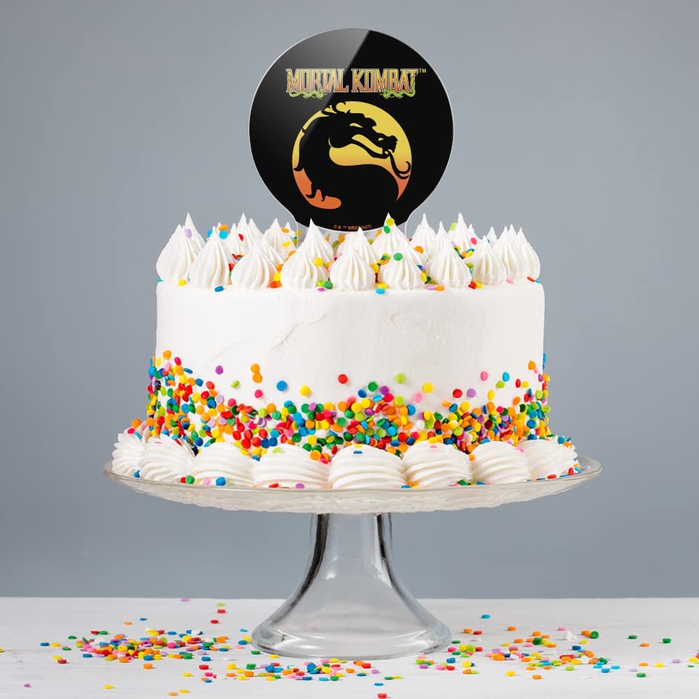 GRAPHICS & MORE Acrylic Cake Topper - Mortal Kombat Klassic Logo, Multi, One Size