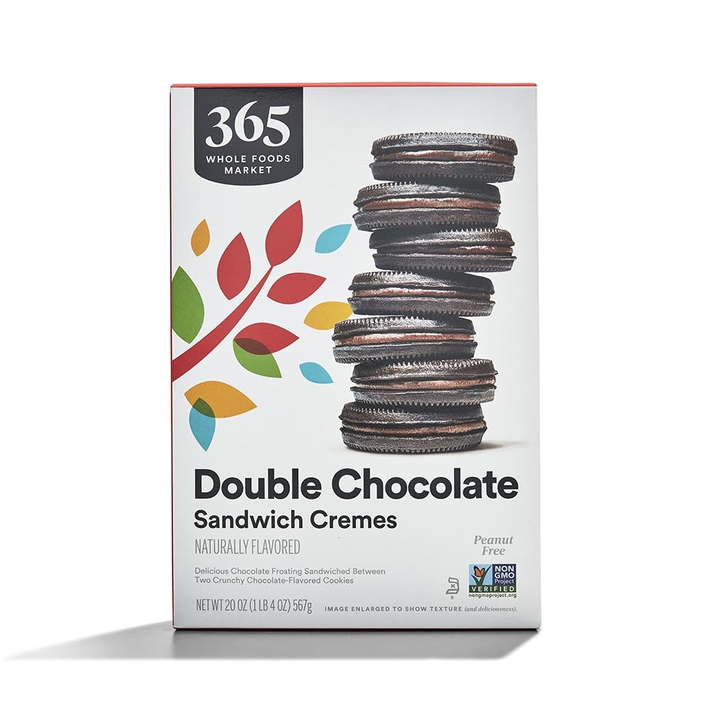 365 By Whole Foods Market Double Chocolate Sandwich Cremes, 20 Ounce