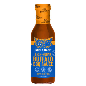 Noble Made Buffalo BBQ Sauce, Keto, Gluten Free, Vegan Dipping & Wing Sauce, Low Carb, Dairy Free, Low Calorie, Paleo, Low Sugar