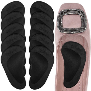 Dr. Foot Plantar Fasciitis Arch Support Shoe Insoles 5 Pairs, Thicken Gel Arch Pads For Flat Feet - Self-Adhesive Arch Cushions 
