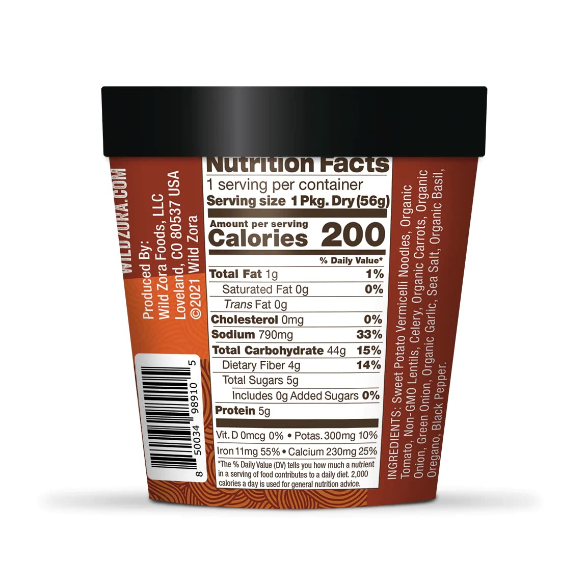 Wild Zora Vermicelli Noodle Soup - Instant Cup Of Soup Snack W/Sweet Potato Glass Noodles, Gluten Free Soup Made W/Real And Trad