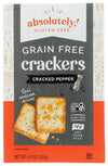 Absolutely Gluten Free Cracked Pepper Crackers 4.4 OZ (Pack of 1)