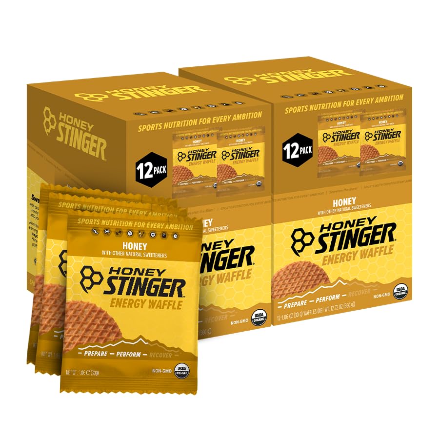 Honey Stinger Organic Honey Waffle, Energy Stroopwafel for Exercise, Endurance and Performance, Sports Nutrition for Home & Gym,