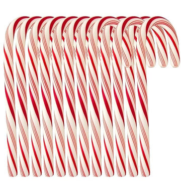 Peppermint Flavored Candy Canes, Individually Wrapped, Holiday Bulk Candy Canes (72 Pieces)