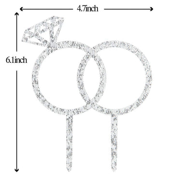 Diamond Ring Cake Topper - Engagement - Wedding - Bridal Shower - Valentine Party Decoration