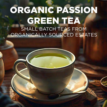 Maud'S Organic Green Tea Passion (Passion Green With Envy Tea), 24Ct. Solar Energy Produced Recyclable Single Serve Organic Gree