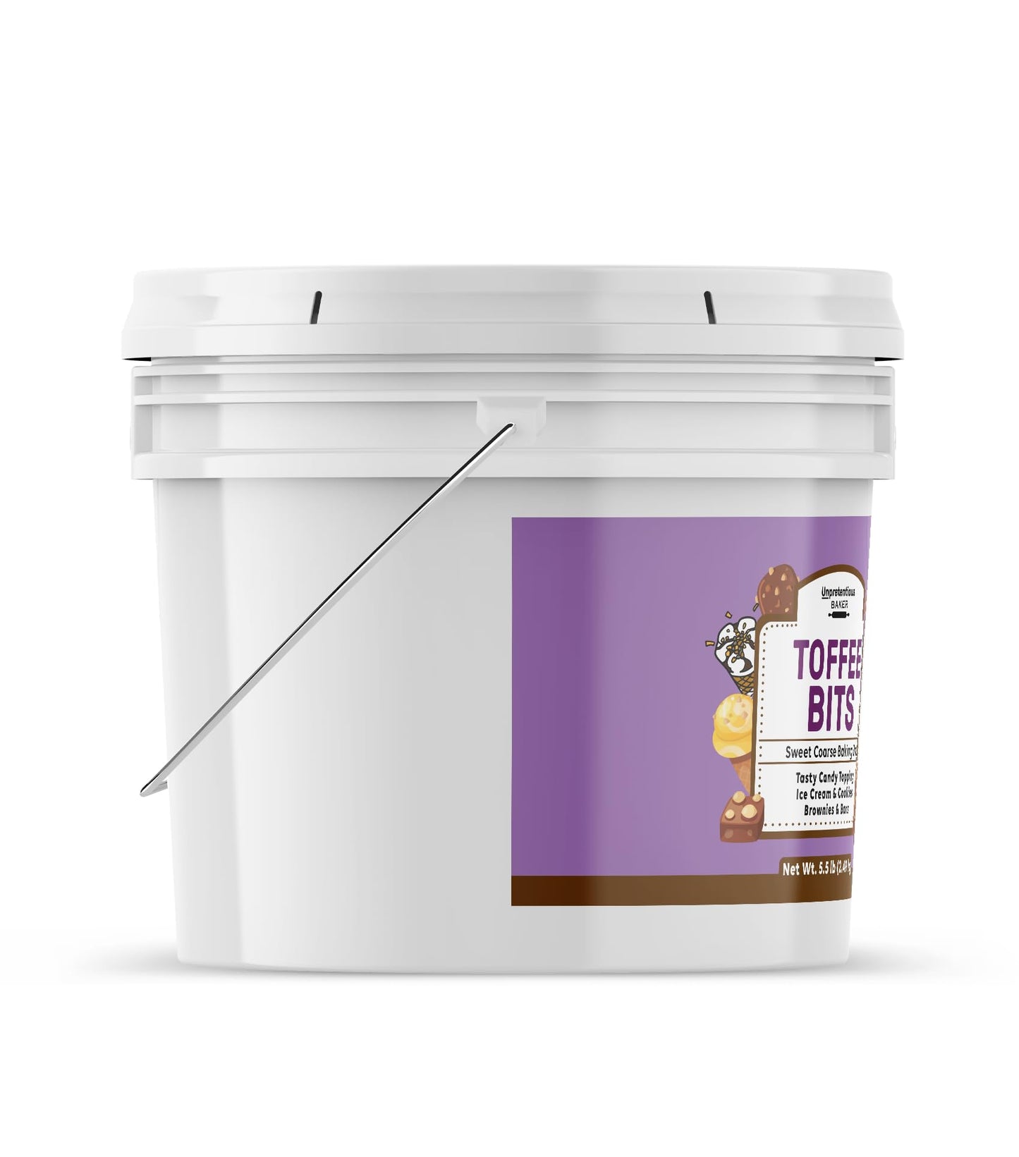 Unpretentious Toffee Bits Ice Cream Topping & Baking 88 Ounce (1 Gallon)