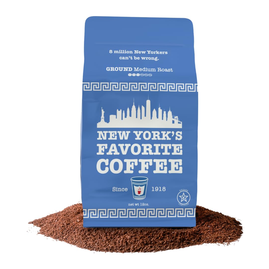 New Yorks Favorite Coffee Medium Roast Ground Coffee - 12oz Bag (Pack of 1) - Freshly Roasted Arabica