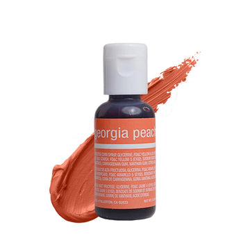 Chefmaster Georgia Peach Liqua-Gel Food Coloring, Professional-Grade Dye for Icing & Fondant, 0.7 Fl Oz, Fade-Resistant, Easy-to-Use