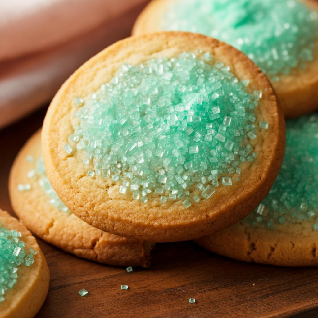 Bakerpan Sugar Sprinkles For Baking - 7 Ounce Mint Green Decorating Sugar Crystals For Cookies, Cake Pops, Ice Cream (Made In Us
