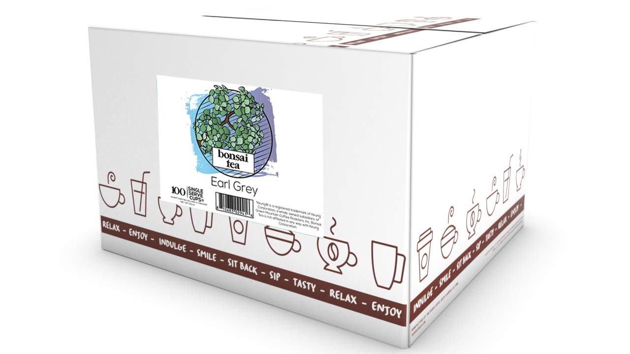 Bonsai Tea Co. Earl Grey Tea Pods, Sweet Bergamot Flavor, Compatible with K Cup malt-inspired, 100 Count