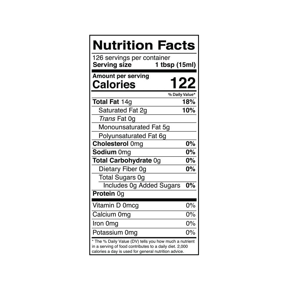 Kevala Organic Extra Virgin Sesame Oil, 1/2 Gallon (64 floz)