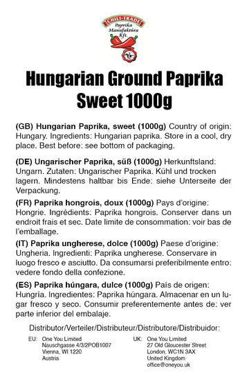 CHILI-TRADE Kft. Hungarian SWEET Paprika, 2.2 Pound (1 kg) Pack, Kalocsa Region