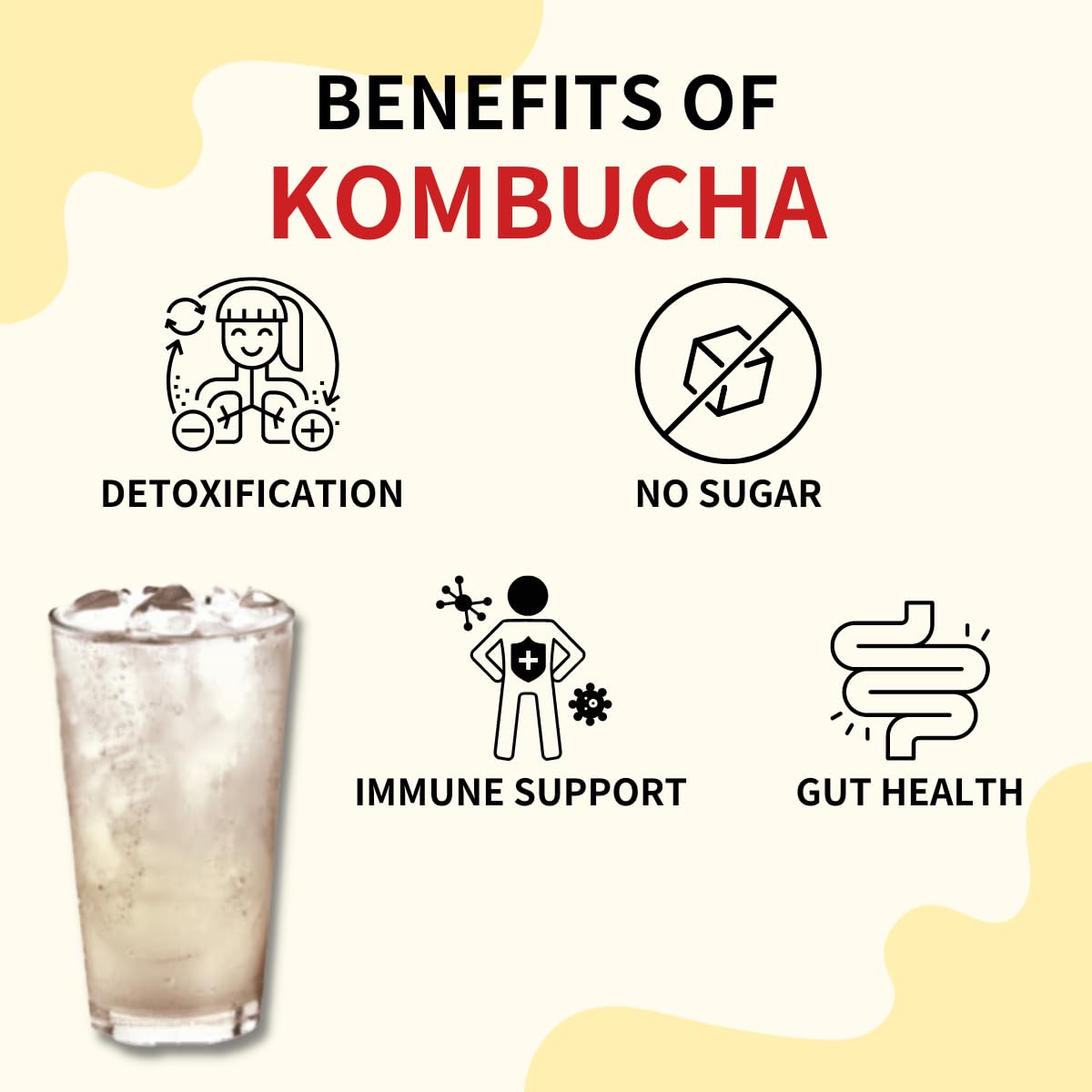 Garden Kombucha Tea, 4 Flavor/20 Sachets (100G/3.52Oz) Probiotics, Prebiotics, Sugar Free, Diet Tea, Healthy Drink Variety Pack