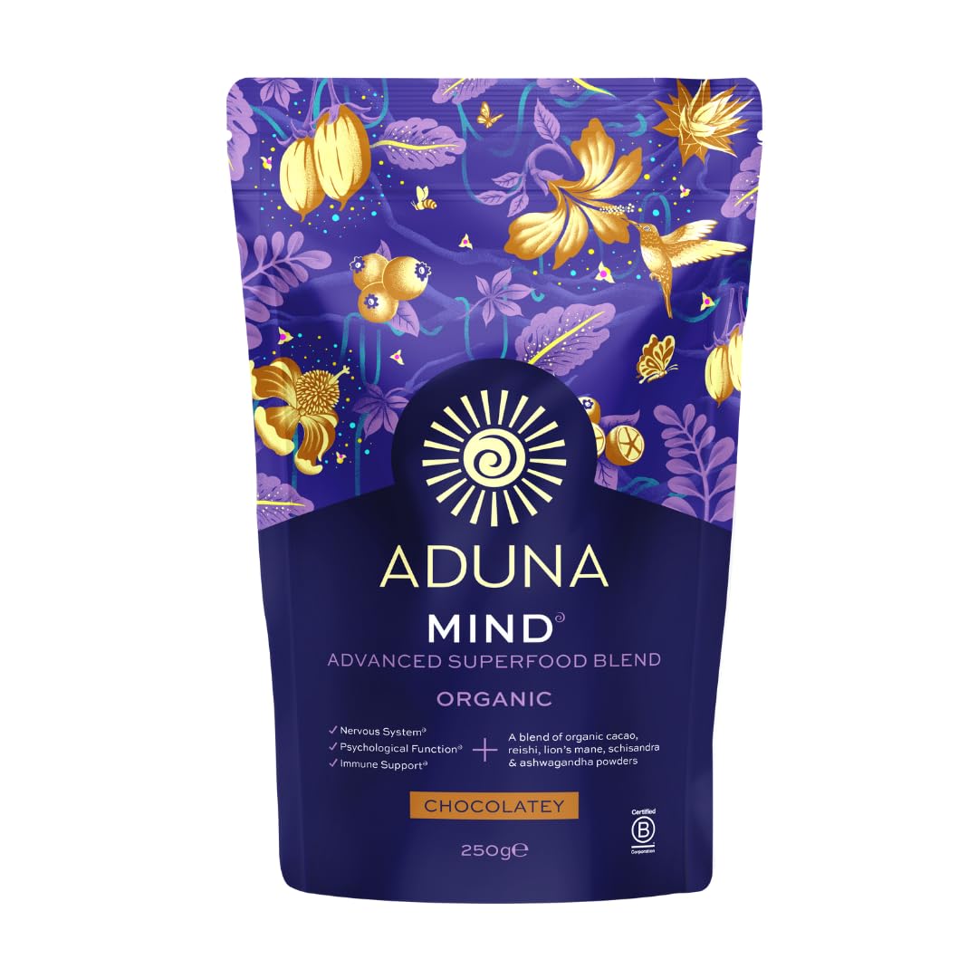 Aduna Organic Mind Superfood Blend | 100% Natural Stir-in Blend With 10+ Superfoods for Focus, Calm & Mental Clarity | Vegan Pow