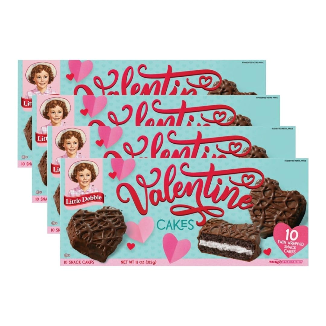 Special Release ValentineS Day Chocolate Cake  11 Oz  Heart-Shaped Cakes  Ideal For Gifting And Sharing With Family And Friends Cake 4 Box Set With Bonus Bookmark  Special Release
