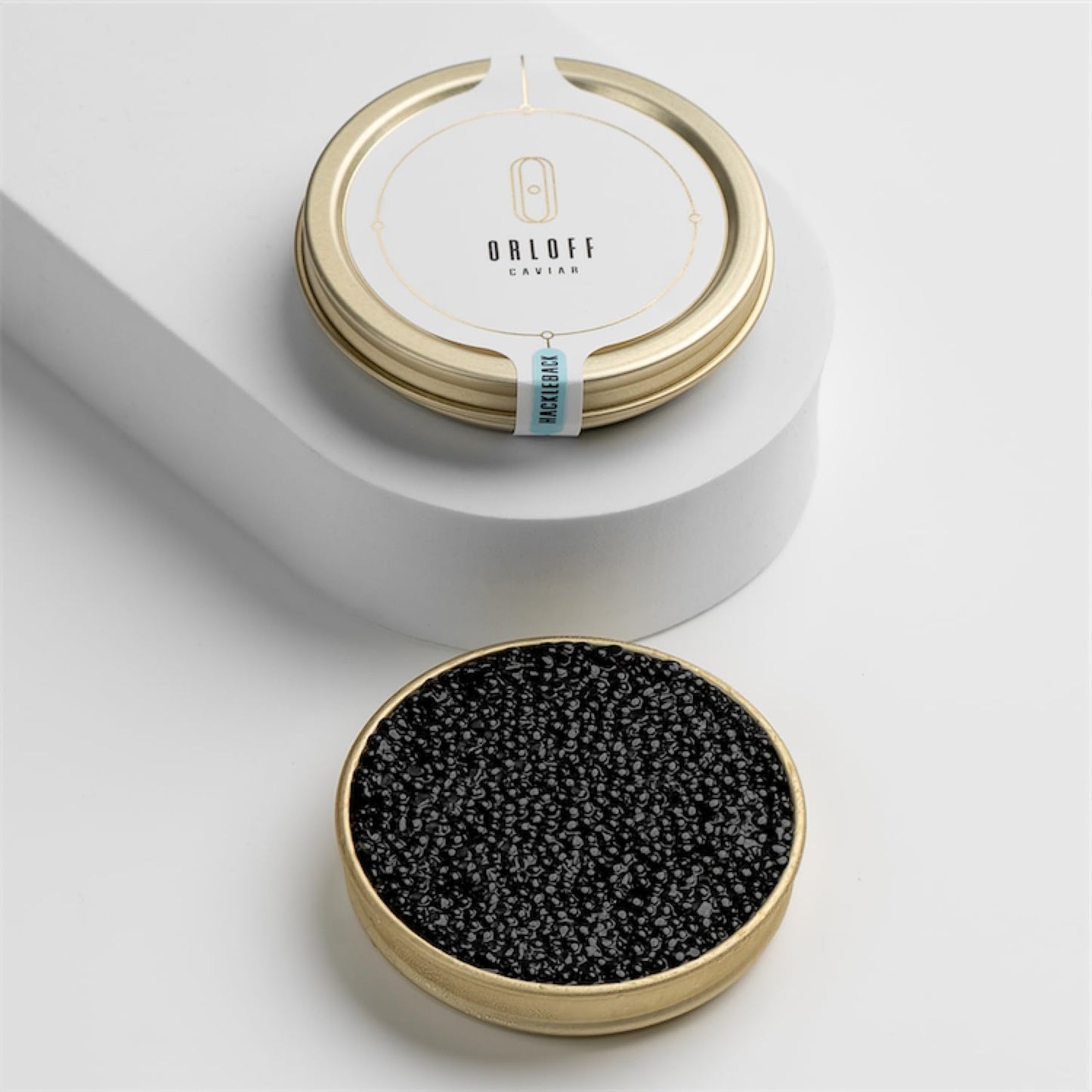 Orloff Hackleback Wild Caught American Sturgeon Black Caviar - 1.75 Oz / 50 G - Hackleback Malossol Roe - Overnight Shipping