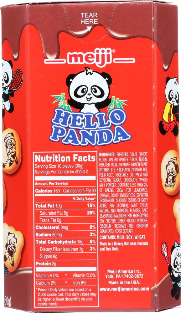 Meiji Hello Panda Biscuits With Choco Creams, 2-Ounce Boxes (Pack Of 20)