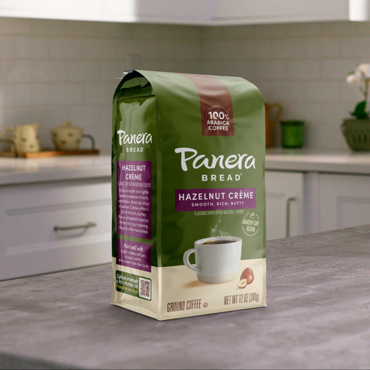 Panera Hazelnut Crme, Ground Coffee, Flavored Coffee, Bagged 12Oz, Pack Of 6