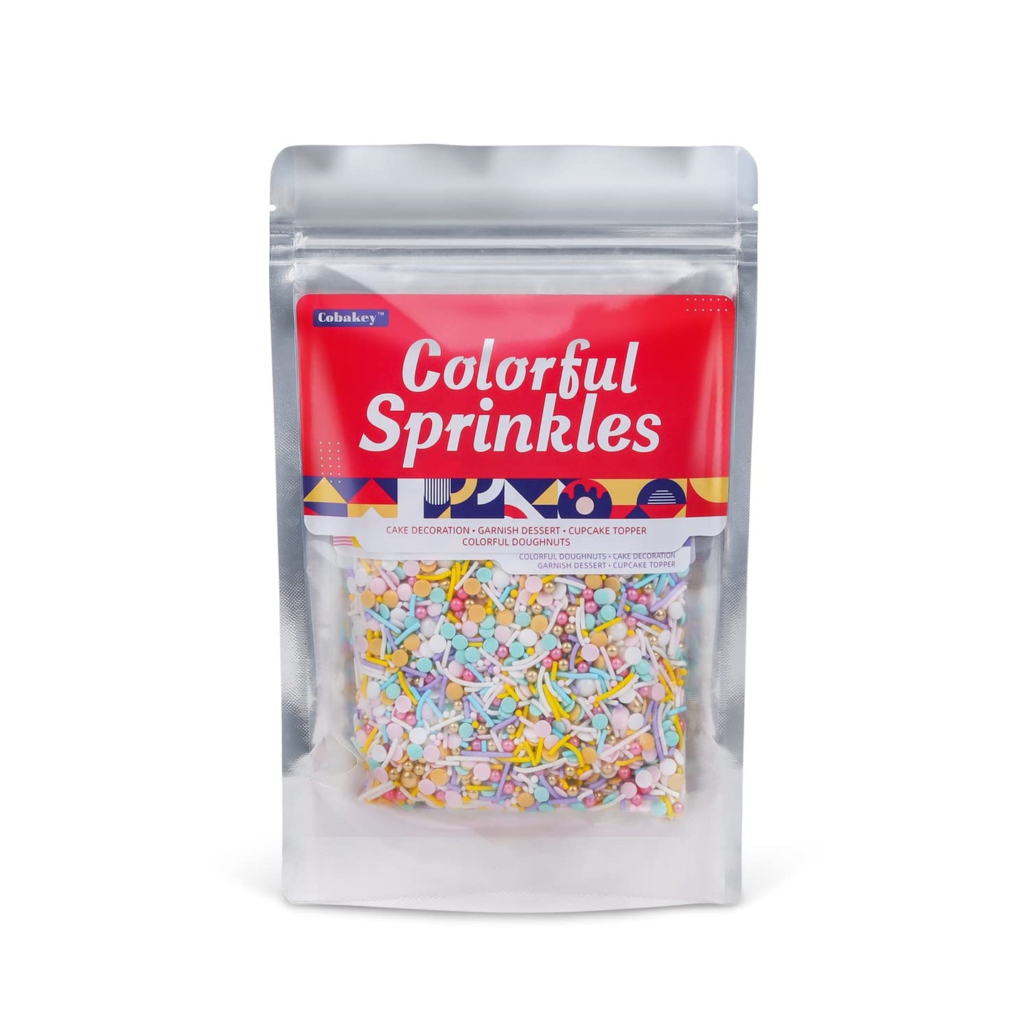 Rainbow Sprinkles for Cake Decorating 7ounce Cake sprinkles for Cupcakes Topper, Cookie Candy Decorations - Metallic Gold Sprink